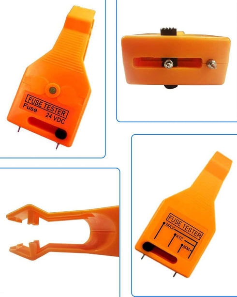 DC 24V Automotive ATO/ATC ATM Blade and Glass Tube Fuse Tester Puller for Mini/Standard Blade Fuse...