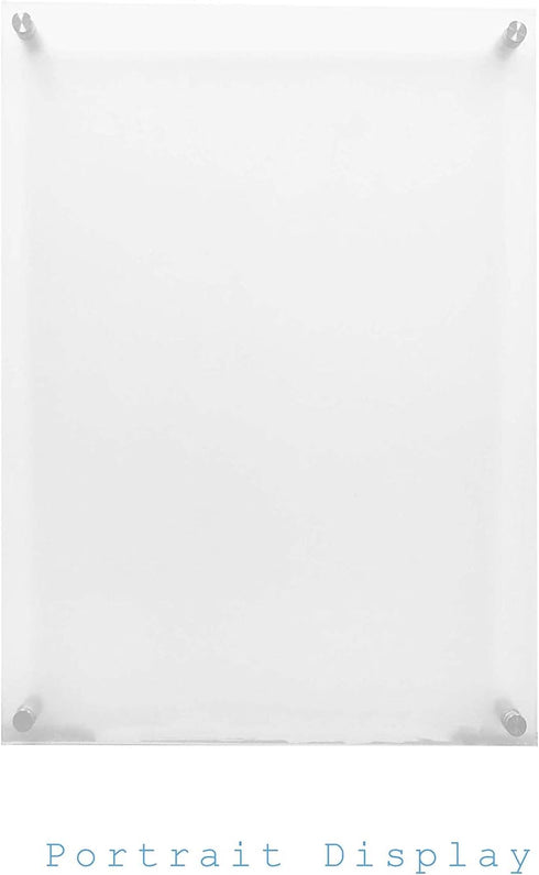 5x7 Floating Acrylic Picture Frame With Chrome Standoff Double Panel Wall Mount Photo Frame for Picture Up To inches (5x7)...