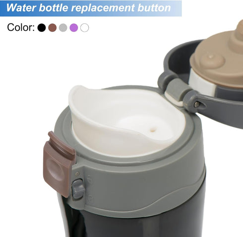 uxcell Replacement Button for 24oz 32oz Bottle, Non-BPA Water Bottle Lid Mouth Top Cap Push Switch Parts, for 19/24/25/32/40oz Stainless Steel Bot...