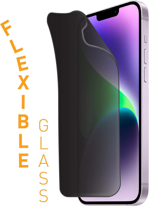 ARMOR Flexible Glass Screen Protector for iPhone 14 Plus, Privacy Guard with 9H...