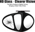 1 Piece Car Blind Spot Mirror Three Sided HD Glasses 360 Degree Rotation Convex Car Auxiliary Mirrors Wide Angle Rearview Mirror Stick On Adjustab...