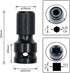 DCA 4PCS 1/2 inch Square Drive to 1/4 inch Hex Female Socket Adapter Converter Chuck Adapter for Impact Air and Electric Wrench...
