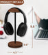 Headphone Holder Stand for Desk, Wood and Metal Headset Hanger Mount Hook Gaming Holder Desktop Earphone Artful Functional Craftsmanship Stand for...