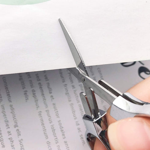 8 Pieces Folding Scissors Anti-Rust Stainless Steel Safety Mini Scissor Travel Folding Scissors...