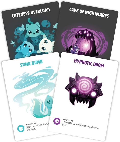Tic Tac K.O. : Cute vs. Evil Base Game - Quick-to-learn team card game for kids, teens, & adults - Adorably ruthless twist on Tic Tac Toe - 2-4 pl...