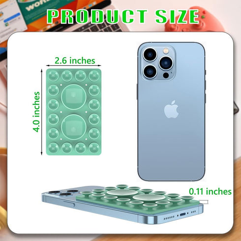 Silicone Suction Phone Holder Mount,Silicon Adhesive Phone Accessory for iPhone and Android, Hands-Free Mirror Shower Phone Holder,TikTok Videos a...