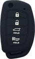 Key Fob Cover for Sonata Ioniq: 4 Buttons Key Case Fob Fit for Hyundai Santa Fe Tuscon I40 Elantra AD ADA Sonata Ioniq EV HEV PHEV Hybrid 2011 to ...