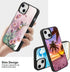 OOK Designed for iPhone 15 Case Built in Screen Protector Cute Blue Floral Flower Design for Women Girls Hard PC Back Anti Slip Shockproof Protect...