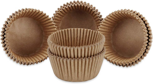 Gifbera Natural Mini Cupcake Liners Odorless Greaseproof Paper Muffin Baking Cups 300-Count, Natural Color...