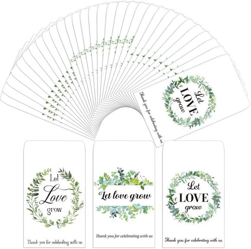 150 Pieces Greenery Seed Packets Let Love Grow Seed Packets Self Adhesive Wedding Envelopes Retro Christmas Valentine Wedding Favors for Guests, 3...