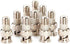 10-Pack Nickel-Plated Brass BNC Male to F Female Coaxial Adapter - 75 Ohm, for CCTV Camera, RG6/RG59 Cable, Scanner - Not for TV/Antenna...