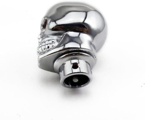 Silver Chrome Skull Gear Shift Knob Manual Stick Shift Knobs - LED Light Red Eyes...