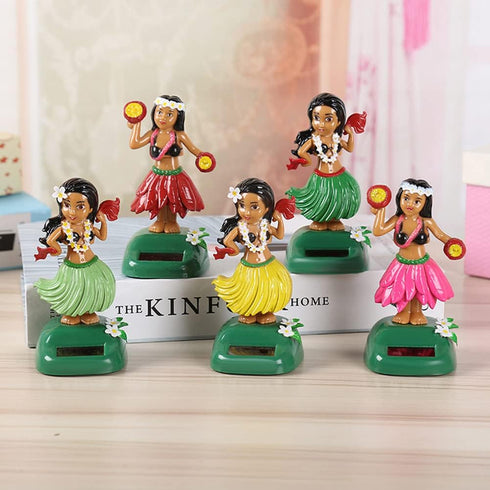 Solar Dancing Toys Solar Powered Hula Girl Dancer Figures Car Dashboard Ornament Home Office Window Table Decoration - No Batteries Required...
