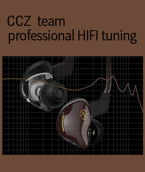 Kinboofi in Ear Monitor, CCZ Coffee Bean Stereo Wired Headphones, Dual Magnetic Circuit Dynamic Driver in-Ear Earphone, Noise Cancelling Headphone...