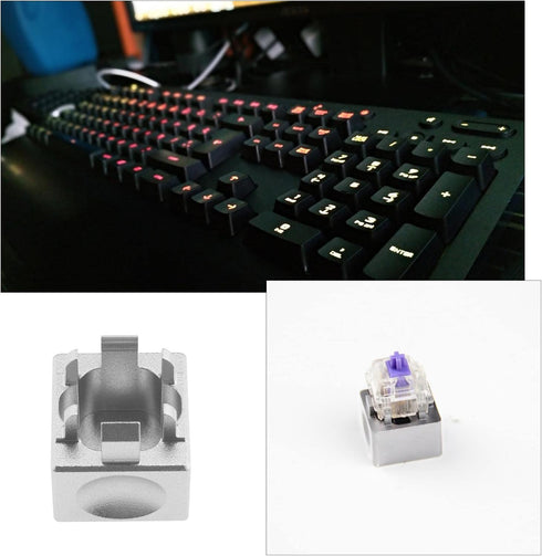 Create idea Switch Opener Compatible with MX Cherry Switches Mechanical Keyboard Keycaps Aluminum Alloy Computer Replacement Accessories Silver...
