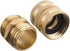 Hourleey Garden Hose Adapter, 3/4 Inch Solid Brass Hose Connectors Adapters (2 Sets)...