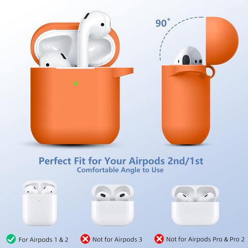Lerobo Airpods Case Cover, with Cleaner Kit and Magnetic Airpod Strap Anti-Lost Cord Sports Lanyard,Soft Slicone Cover Compatible with Apple AirPo...