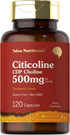 Citicoline 500mg | 120 Capsules | CDP Choline Supplements | Therapeutic Grade | Gluten Free, Non-GMO...