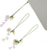 3pcs Cherry Blossom Daisy Flower Phone Charm, Mobile Phone Decorative Pendant Handmade Bracelet Keychain Cute Anti-lost Phone Chain Strap for Wome...
