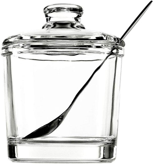 Vencer Sugar Bowl Clear Glass With Lid and Stainless Steel Sugar Serving Spoon, 6.3 Ounces (180 ML),Sugar Canister, Sugar Dispenser, VFO-027...