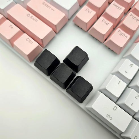 OEM Profile Blank Black Keycaps PBT Material 1U R4 Keycap for MX switches Mechanical Keyboard (Black, 20pcs)...