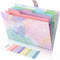 SKYDUE Expanding File Folder with 5 Pockets, Cute Accordion File Organizer, Letter Size Filing Folder, Letter Size Folders for Documents, School O...
