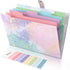 SKYDUE Expanding File Folder with 5 Pockets, Cute Accordion File Organizer, Letter Size Filing Folder, Letter Size Folders for Documents, School O...