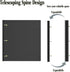Telescoping 3 Ring Binder, Portable Plastic Binder with Telescoping Spine, 3 Ring Binder with Foldable Front Cover Holds 8.5" x 11" Paper for Scho...