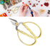 Sewing Scissors, Household Scissors with Large Golden Handle Small Silver Cutters Crafts Making Tool Ideal for Jewelry Processing Jewelry Making N...