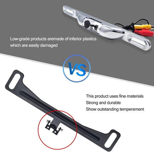 1 PC Car Rear View Camera Bracket, Metal Dash Cam Mount Kit, Waterproof License Plate Mount, Back Up Camera Installation Tool, Automotive Parts, U...