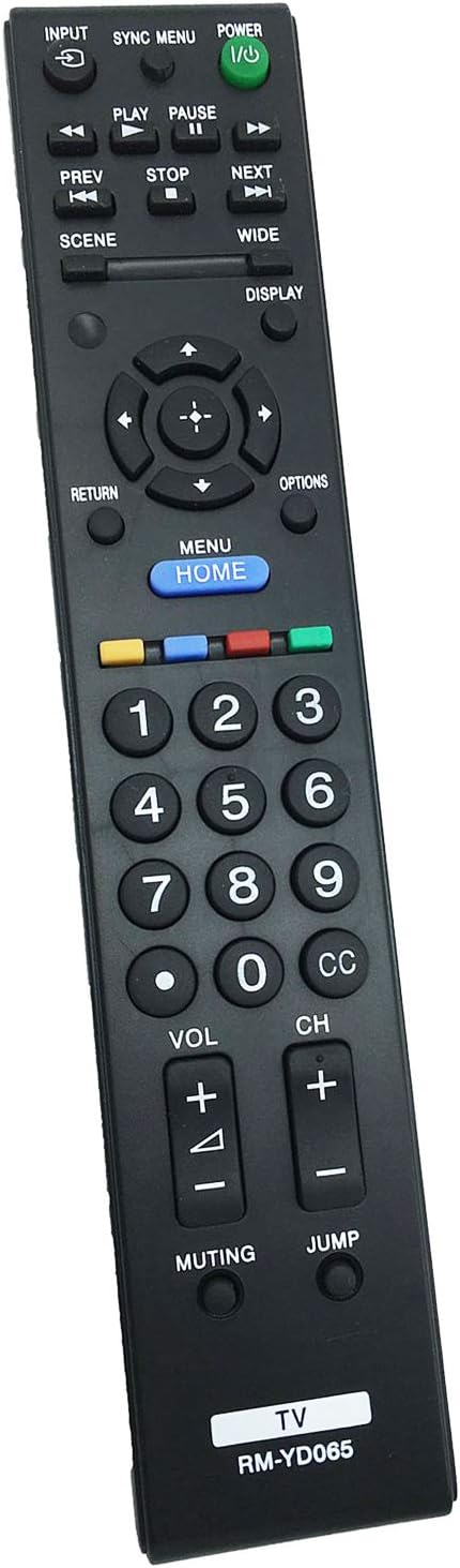 RM-YD065 Remote Replacement for Sony TV KDL-32BX320 KDL-55BX520 KDL-32BX321 KDL-40BX420 KDL-40BX421 KDL-46BX420 KDL-46BX421 KDL-32BX420 KDL-32BX42...