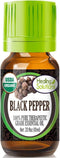 Healing Solutions Black Pepper Essential Oil – Organic, Undiluted, Pure – 10ml (0.33 oz) - for Skin, Diffuser & Aromatherapy...