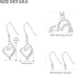 Open Heart Dangle Drop Earrings for Women Sterling Silver Twisted Forever Love Heart White Gold Plated Hook Earrings for Mother’s Day Birthday Gif...