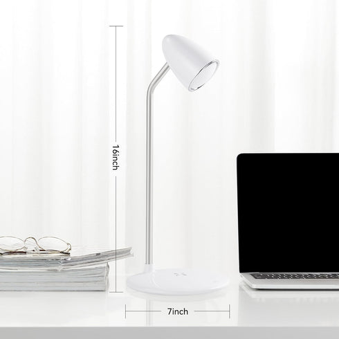 CATY&KITTEN Desk lamp with Wireless Charger, 300lm Bedside Reading lamp with 3 Lighting Model, Touch Control, Optimized Fast Charge 5-10W Output R...