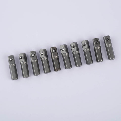 10PCS Replacement Part for M.C: Impact Socket Extension Adapter Converter Set - 1/4" Hex Shank to Square Drive 25mm | Chrome Vanadium Steel Tools ...