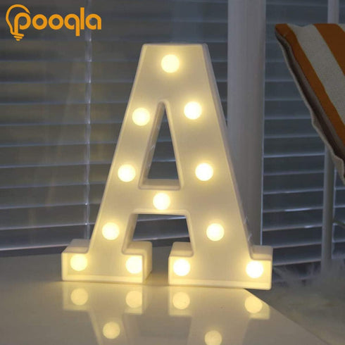 Pooqla LED Marquee Letter Lights Sign, Light Up Alphabet Letter for Home Party Wedding Decoration A...