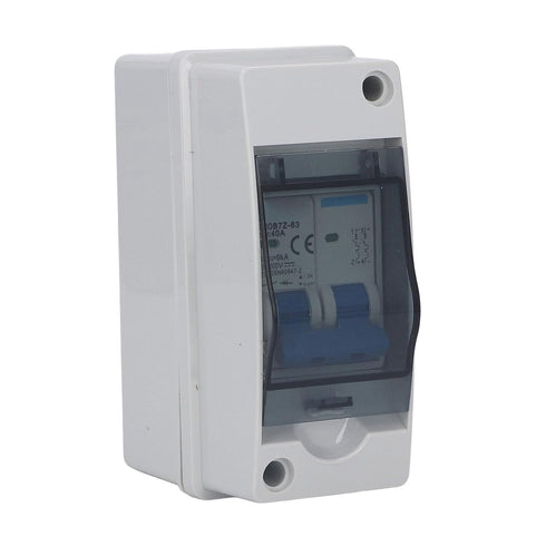 Disconnect Switch, IP65 Waterproof DC Disconnect Switch 40A Protective Transparent Cover Miniature Circuit Breaker with Distribution Box 1000V for...