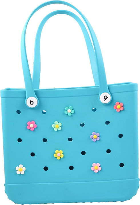 8 Pcs Flower Charm Accessory for Bogg Bags and Simply Southern Totes, Decorative Accessories toCustomize Your Beach Tote Bag...