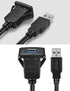 USB3.0 Square Flush Mount - 1M 3ft USB 3.0 Extension Mount, Dash Mount, Flush Mount, Panel Mount Cable, for Car, Boat, Motorcycle (3 feet)...
