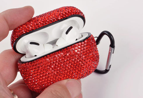 Sparkly Diamond Case for AirPods Pro 1&2 Generation with Keychain, Shockproof Protective Premium Bling Rhinestone Cover Skin Compatible with AirPo...