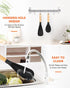 Cooking Spoon and Rice Scooper for Nonstick Cookwares, Great for Cooking and Serving Durable BPA-Free Matte Silicone, Wood Handle Spoon for Mixing...