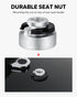 Amazicha Black Aluminum Fender Rear Seat Bolt Nut Tab Mount Knob Cover 1/4"-20 Thread Seat Screws Kit Compatible for Harley Davidson Touring Softa...