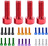 2Pcs Gold Bike Bottle H6.99older Screw 2 Pcs Colorful Water Bottle Cage Bolts Hex Socket Screws Aluminum Alloy Kettle Rack Screw Bicycle Accessori...