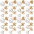1 Box 120Pcs Hypoallergenic Pearl Earring Posts Pearl Earring Stud Findings with Loop and Imitation Pearl Beads Gold Stainless Steel Earring Studs...
