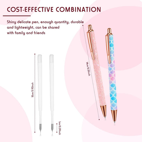 Epakh Weeding Pen, 2 Pieces Metal Vinyl Air Release Tool for DIY Crafts, Retractable Fine Point Writing Instrument...