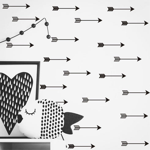 24 Tribal Arrow Wall Stickers – Vinyl Decals for Baby Nursery, Kids Bedroom, or Playroom – Removable Wall Art for Kids Room – Arrow Pattern Mural ...