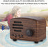 Wireless Bt Speaker, Portable Wooden Retro Desktop Speaker Bass Stereo FM Radio Speaker Support USB TF Card Fit for Travel Home Beach Bathroom Out...