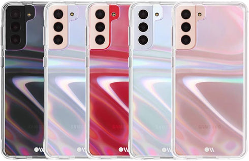 Case-Mate - SOAP Bubble - Case for Samsung Galaxy S21 Plus 5G - Swirled Iridescent Design - 10 ft Drop Protection - 6.7 inch - Iridescent Swirl...