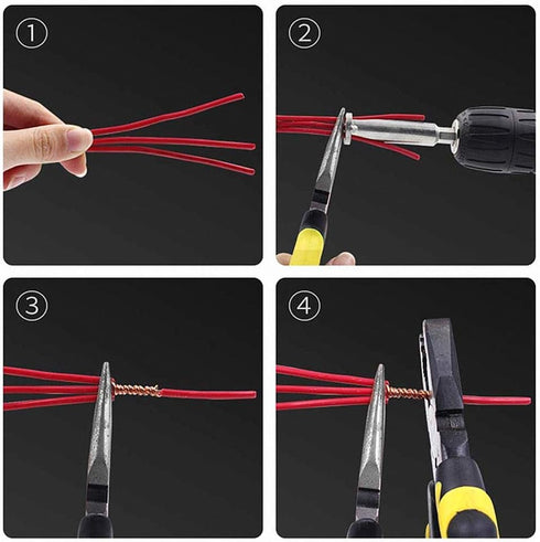 Wire Twisting Tool Cable Connector Wire Stripper Electric Wire Quick Connector Drill Bit for Electricians()...