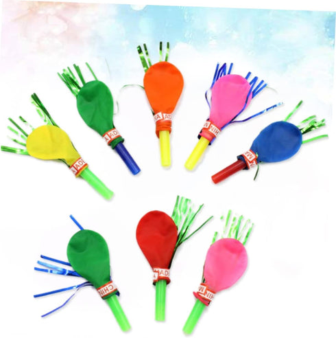 Toyvian Metallic Balloons 100 Pcs Kids Playset Kidcraft Playset Kids Blowouts Musical Blow Outs Party Whistles Noisemaker Balloon Metal Child Gene...